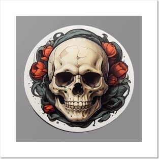 Flower Skull Posters and Art